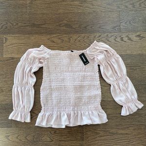 NWT Express Off the Shoulder Smocked Top